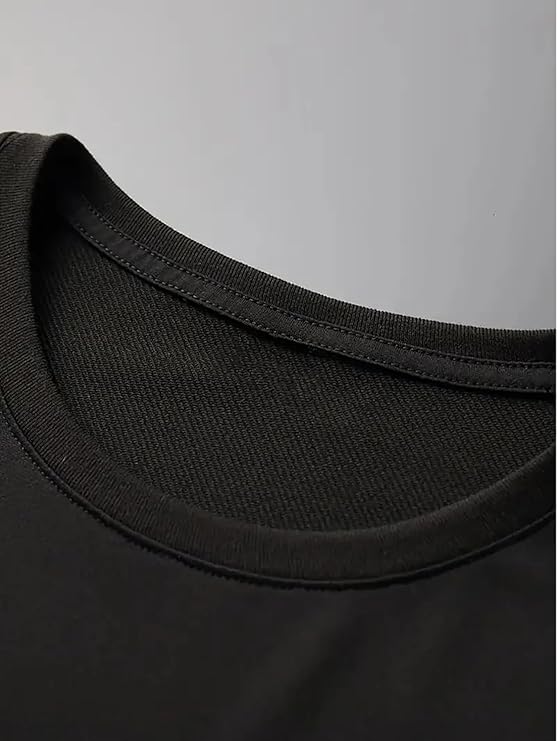 Men T-Shirt || Black Regular Fit T-Shirt for Men || Printed T Shirt - Image 3